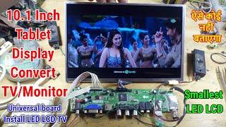 10.1 Inch Tablet Display Convert TV/Monitor | How to make LCD TV from Tablet Display