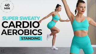 40 MIN FAT BURNING CARDIO AEROBICS FOR WEIGHT LOSS- No Jumping | Standing | No Repeats Home Workout