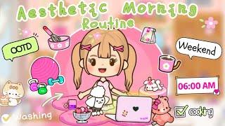 Miga World AESTHETIC MORNING ROUTINE| LIVING ALONE ROUTINE | Miga town |tocaboca