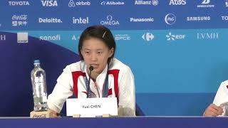 Chen Yuxi: As long as the gold is won by China whether my teammate or me it doesn't really matter