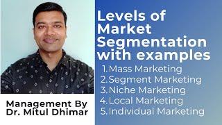 Levels of Market Segmentation with examples