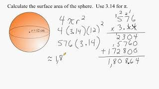 How To Find The Surface Area Of A Sphere