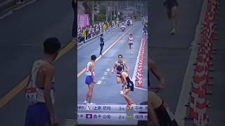 出雲駅伝2024 5区 國學院大学がトップでタスキリレー #出雲駅伝