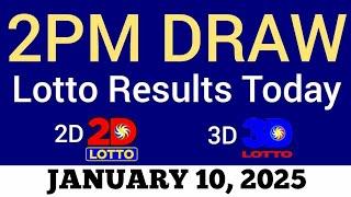 Lotto Result Today 2pm January 10 2025 Swertres Ez2 PCSO Live Result