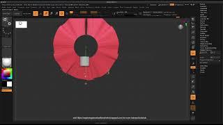 Exploring Zbrush with Michele : Custom skirt curve brush exploration..