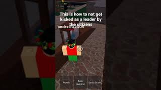 How to a good leader |Roblox generic roleplay game|