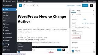 Change Post Author in WordPress