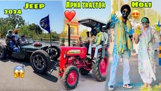 Hola Mahalla mai apna Tractor bhi aa gaya  Anandpur Sahib mai Life ki Best Holi 