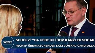 AMPEL-AUS: Olaf Scholz? "Da gebe ich dem Kanzler sogar recht!" Überraschender Satz von AfD-Chrupalla