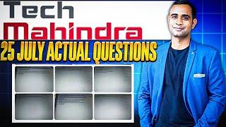 TechMahindra 25th July actual Question Solved | Tech Mahindra Previous year Questions