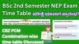 BSc 2nd Semester NEP exam time table Discussed |  September 2024 NEP Examination