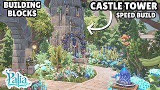 ~PALIA~CASTLE TOWER with CURVED ROOF//FLOWER ARCH OVERGROWN TOWER DESIGN//BUILDING BLOCKS