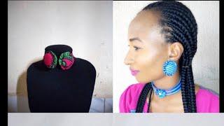 DIY HOW TO MAKE ANKARA EARRING FROM THE SCRATCH ( 2019 ) #TUTORIAL #ankara #earrings