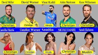 Religion of World Famous Cricketers & Wives. 2023 World cup India.