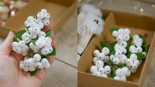 An easy way to make a SNOWBERRY / Простой способ сделать СНЕЖНОЯГОДНИК  / DIY TSVORIC