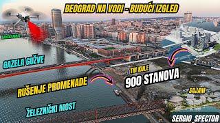 Beogradu na vodi i TRI KULE sa 900 stanova, PROJEKAT Između Gazele i starog Železničkog mosta #bw