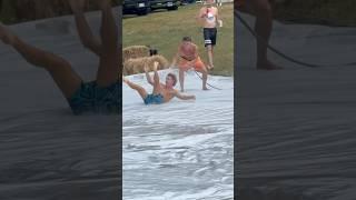 Heavy machinery slip n slide  #childrenatplayseries #fullsend #playmore