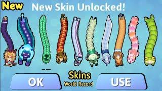 Snake. Io  225 Skins Collection World Record!