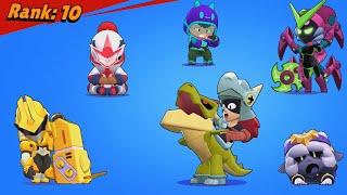 ALL 594 SKINS LOSING POSES in Brawl Stars | #Godzilla update