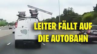 Leiter fällt auf die Autobahn | Die Schlechtesten Fahrer Der Welt #181 Freakymobby #dashcam