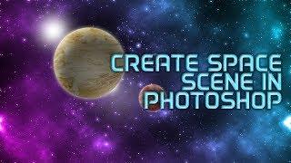 How to create a space scene with stars and planets in photoshop | photoshop tutorial