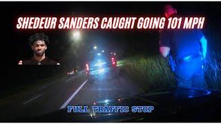FULL TRAFFIC STOP:  Cleveland Browns Shedeur Sanders cited for speeding (101 mph) in Dodge TRX truck