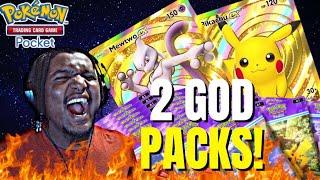 I OPENED 2 GOD PACKS IN THE GREATEST 100+ PACKS OPENING EVER!!! | POKEMON TCG POCKET