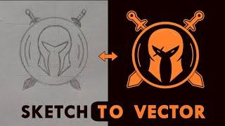 Sketch to Vector Design - Esports Mascot Logo - Inkscape Tutorial By Royal Logos