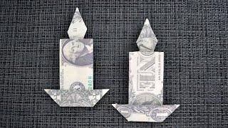 Interesting MONEY CANDLE | Dollar Origami for Birthday | Tutorial DIY by NProkuda