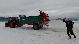 Manure spreader Farmtech Ultrafex 1200 + snow (Eng, Deu, Hrv, Slo subtitles)