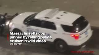 MA Cop Pinned by Cruiser