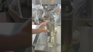 #Semi automatic #tinplate canister closer machine, #Manual #food metal can sealing machine #shorts