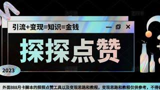 最新探探全自动点赞引流脚本，配合男粉变现思路轻松日赚500+【永久脚本+详细玩法】