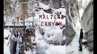 Jasper's Winter Wonderland- Exploring Frozen Maligne Canyon