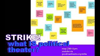 what IS political theater?  The Strike! Spring 2021 Culminating Program