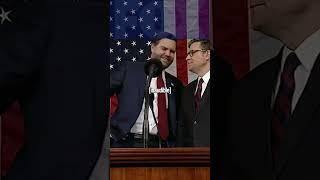 JD Vance and Mike Johnson at Trump's address to congress