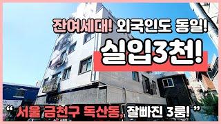 [독산동신축빌라](S230917) 최저 실입주금으로 입주 가능한 서울에 3룸 빌라 찾으시나요? 잔여세대 3개! 실입주금 3천! 외국인도 동일! [금천구빌라][서울신축빌라]