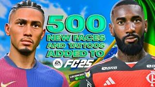 EA FC 25 MOD! 500 NEW FACES & TATTOOS ADDED, BOOTS, KITS, GLOVES, SOCKS, TAPES, GOALNET & MUCH MORE!