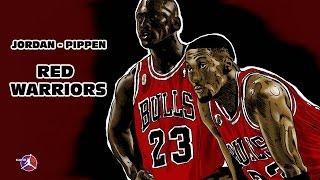 MICHAEL JORDAN SCOTTIE PIPPEN - RED WARRIORS