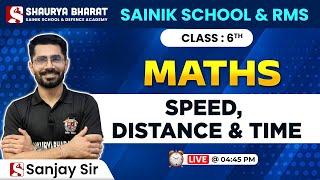 Speed, Distance & Time -  For Class 6th Sainik School and RMS by Sanjay Sir