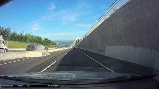 Crash on BC Highway 1 filmed on Dash Cam