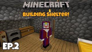 Minecraft Single Player Let's Play | Episode 2 | Building Shelter! | HK Gamer Bros