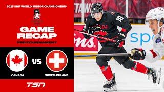 2025 World Junior Championship Pre-Tournament Game Highlights: Canada vs. Switzerland