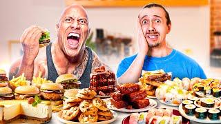 Je mange comme THE ROCK pendant 24h (10 000 calories)