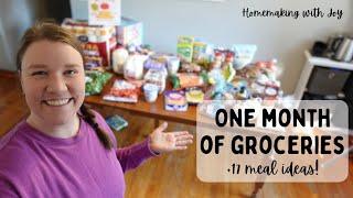 Shop once...EAT ALL MONTH! • once a month grocery haul • meal plan