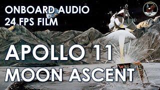 Apollo 11 - Moon Ascent Onboard Audio - 24 fps AI Interpolated - Audio Highlight 5 - Lunar Module