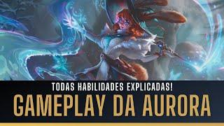 GAMEPLAY COMPLETO DA AURORA, A NOVA CAMPEÃ DO LOL! E TODAS HABILIDADES EXPLICADAS