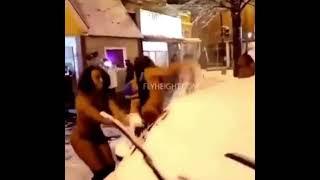 Famous Rapper Tipping  Strippers Outside In The Snow  Watch Til End!