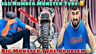 Splendor Modified With Monster Tyre || 140 Number Tyre Install In Splendor 