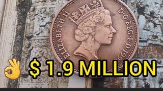 MOST Expensive $ 1.9 Million For this old Coin Queen Elizabeth II U.K Very  Rare Error worth money